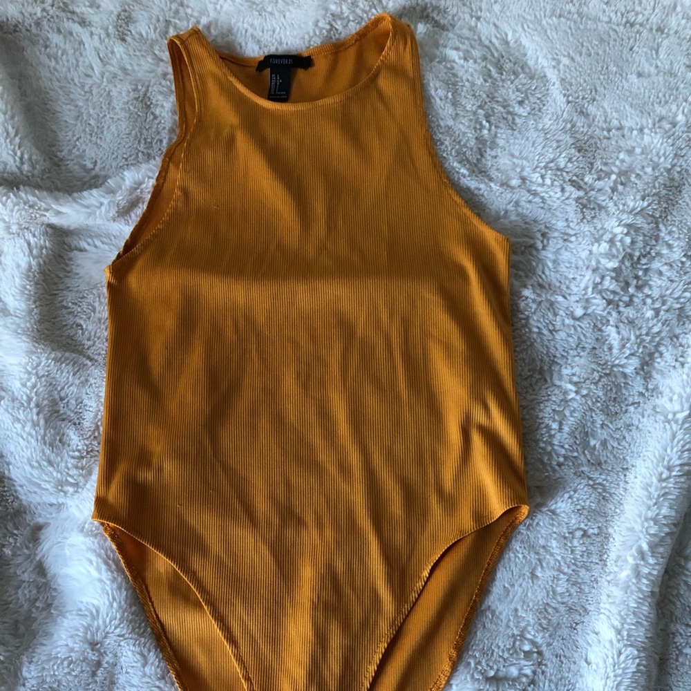 Yellow Forever 21 Bodysuit